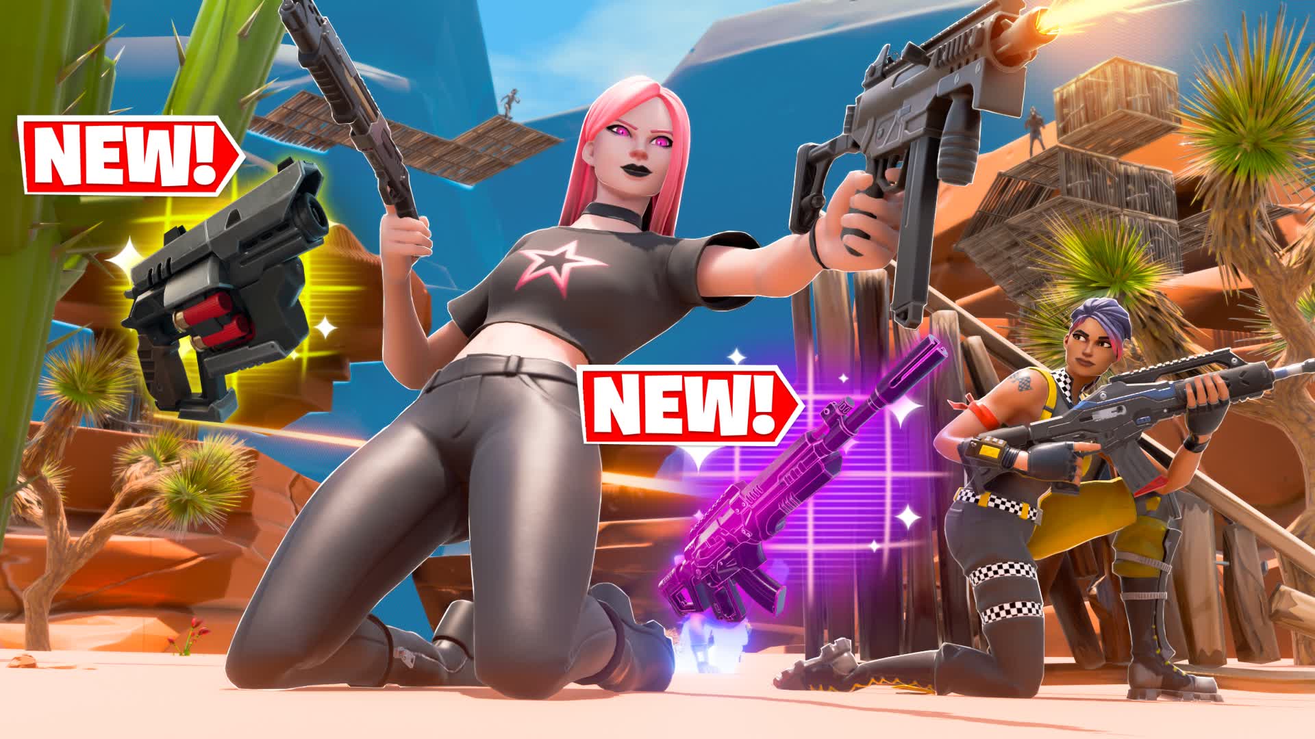 Desert - Box Fight & Zone War — Fortnite Creative map