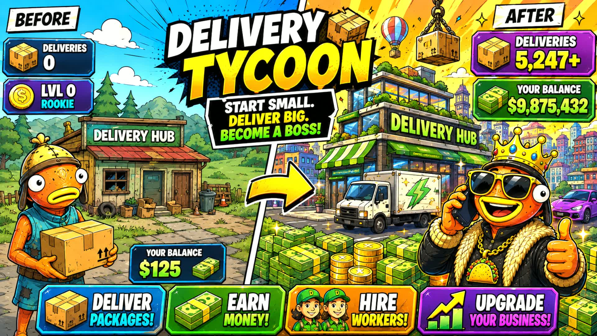 Delivery Tycoon β Fortnite Creative map