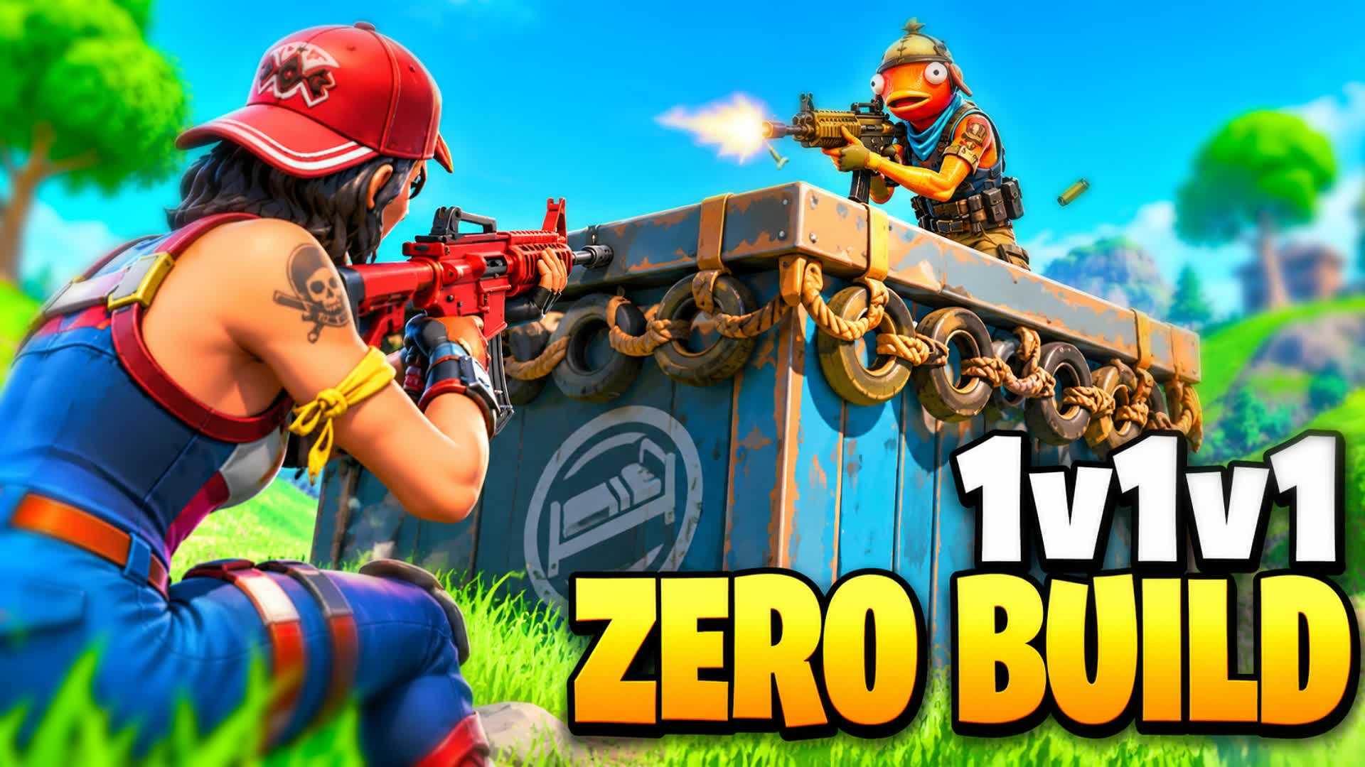 1V1V1 ZERO BUILD π― REAL PVP FFA β Fortnite Creative map
