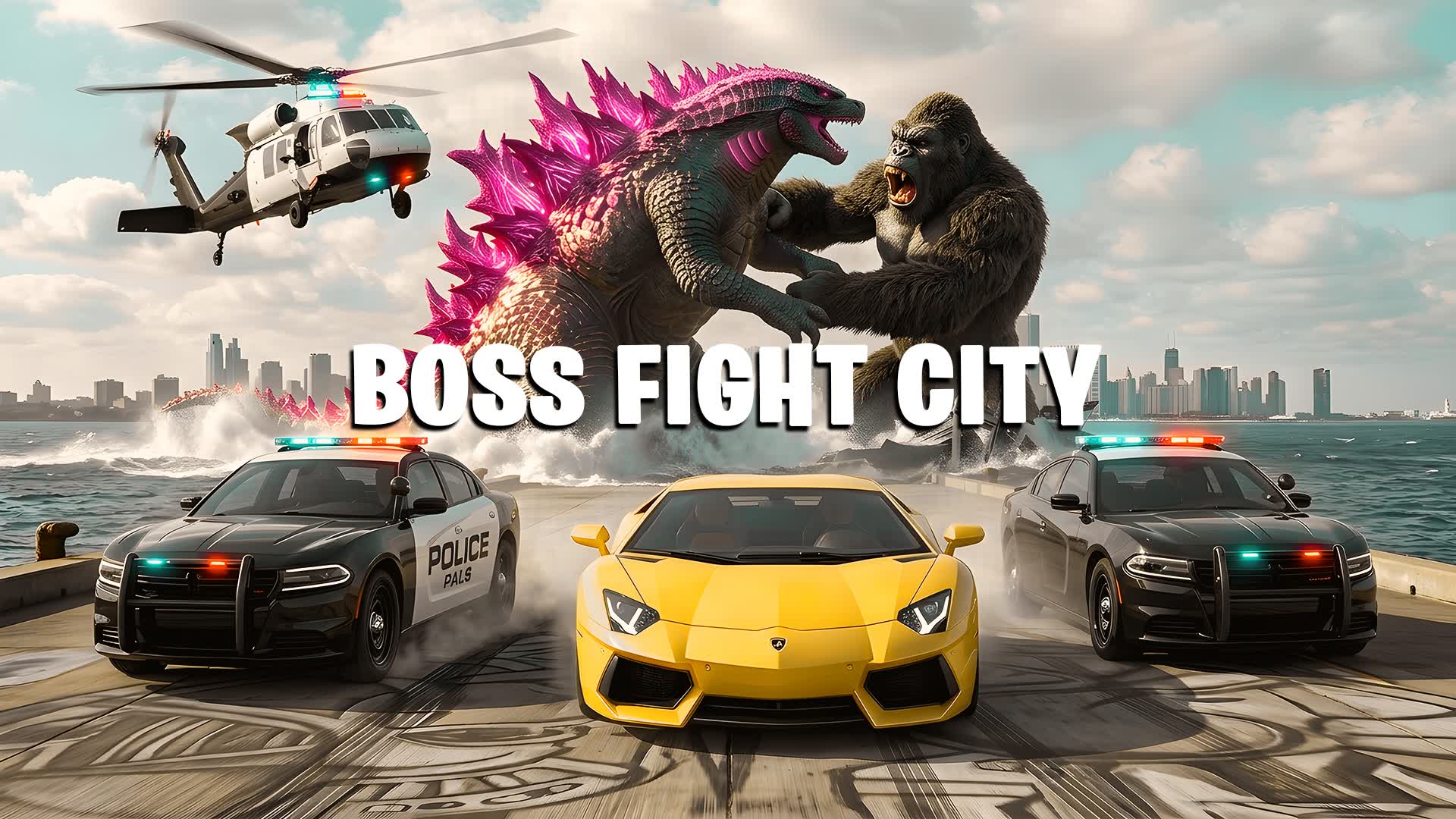 BOSS FIGHT CITY — Fortnite Creative map