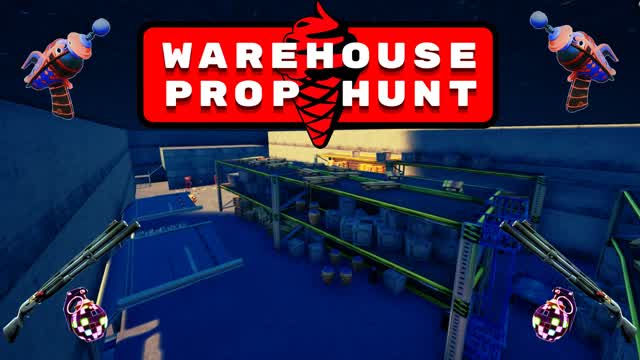 Warehouse Prop Hunt — Fortnite Creative map