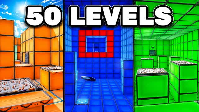 باركور 50 مرحلة سهل 🔥 — Fortnite Creative map