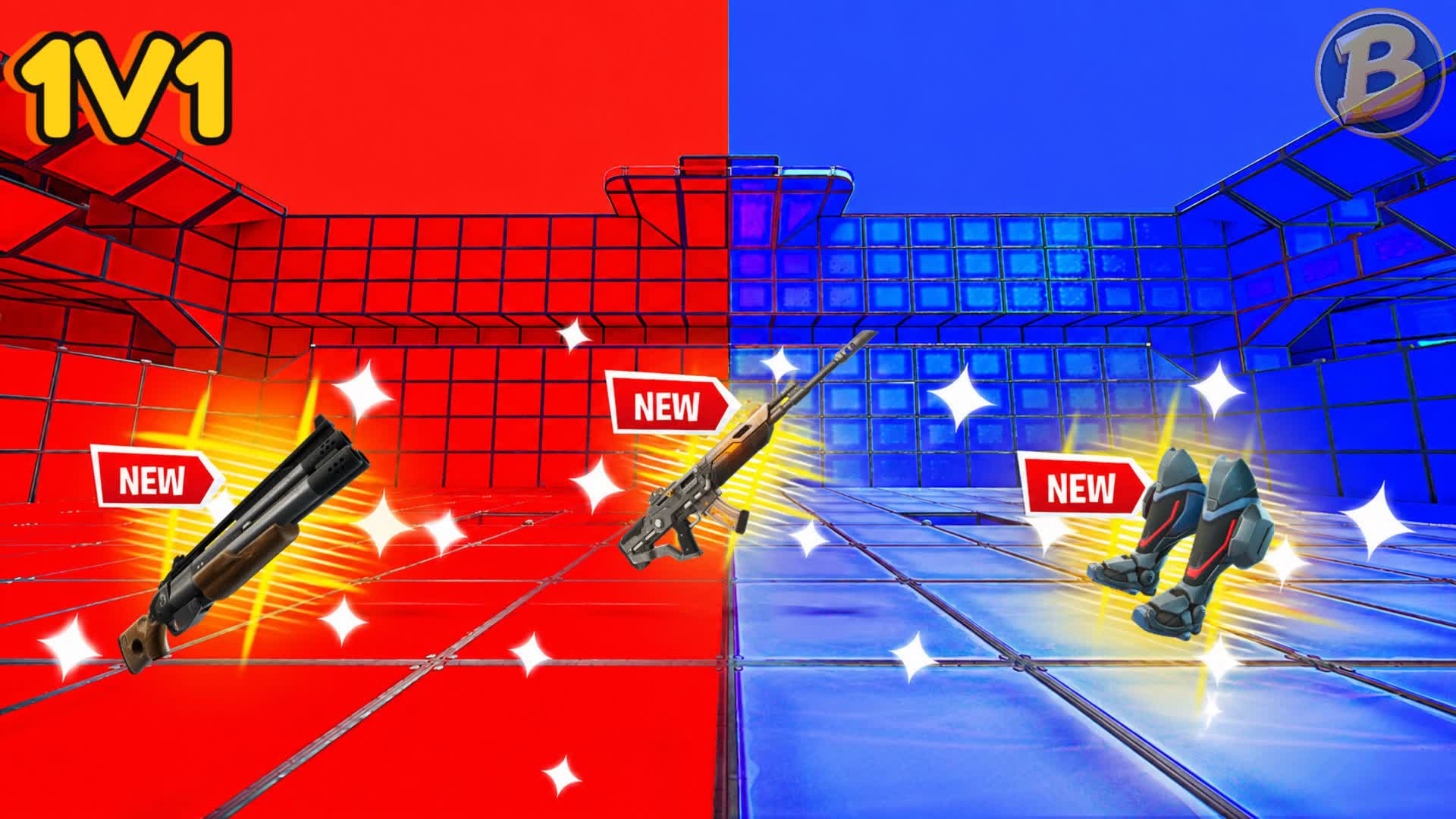 AFFRONTEMENT RED VS BLUE 1V1 — Fortnite Creative map