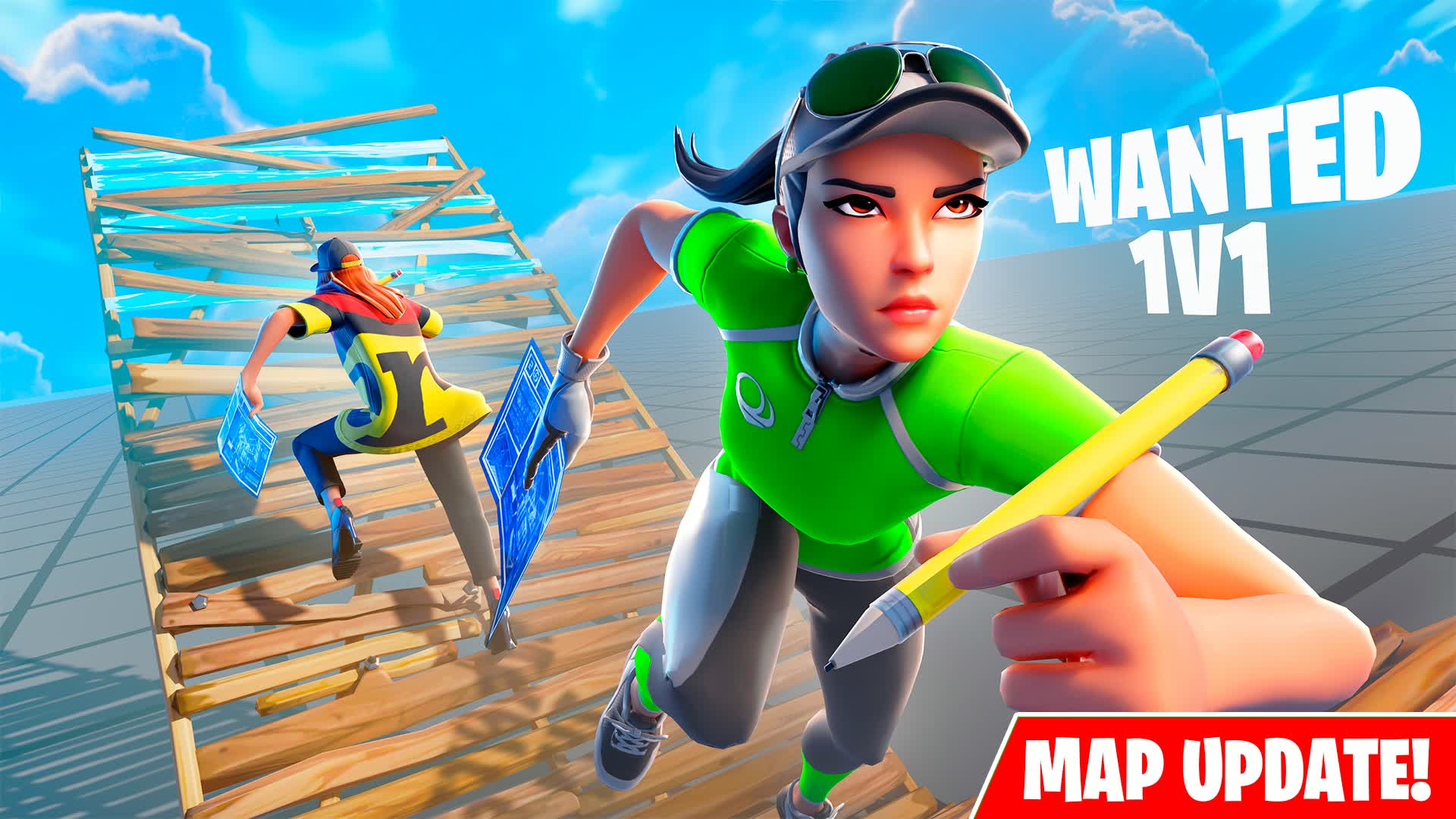 WANTED 1V1 BUILD FIGHTS (200 PUMPS) โ Fortnite Creative map