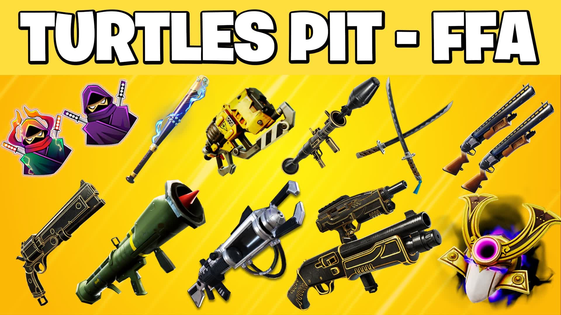 ⭐TURTLES PIT - FREE FOR ALL⭐ — Fortnite Creative map