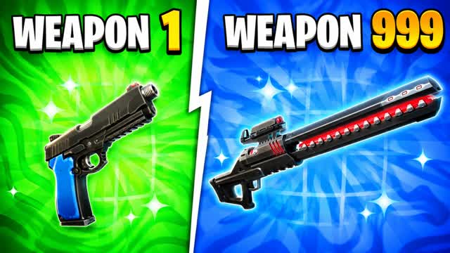 😎 GUN GAME 🔫 LOST CITY ONE SHOT — Fortnite Creative map