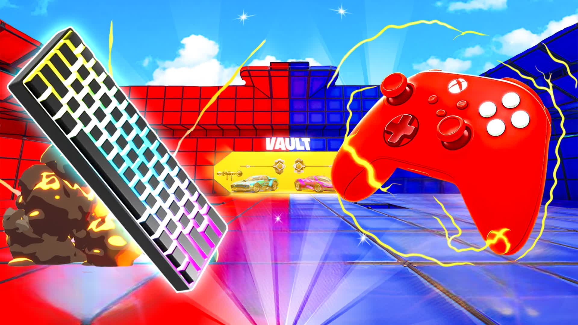 KEYBOARD VS XBOX π΄π΅ β Fortnite Creative map