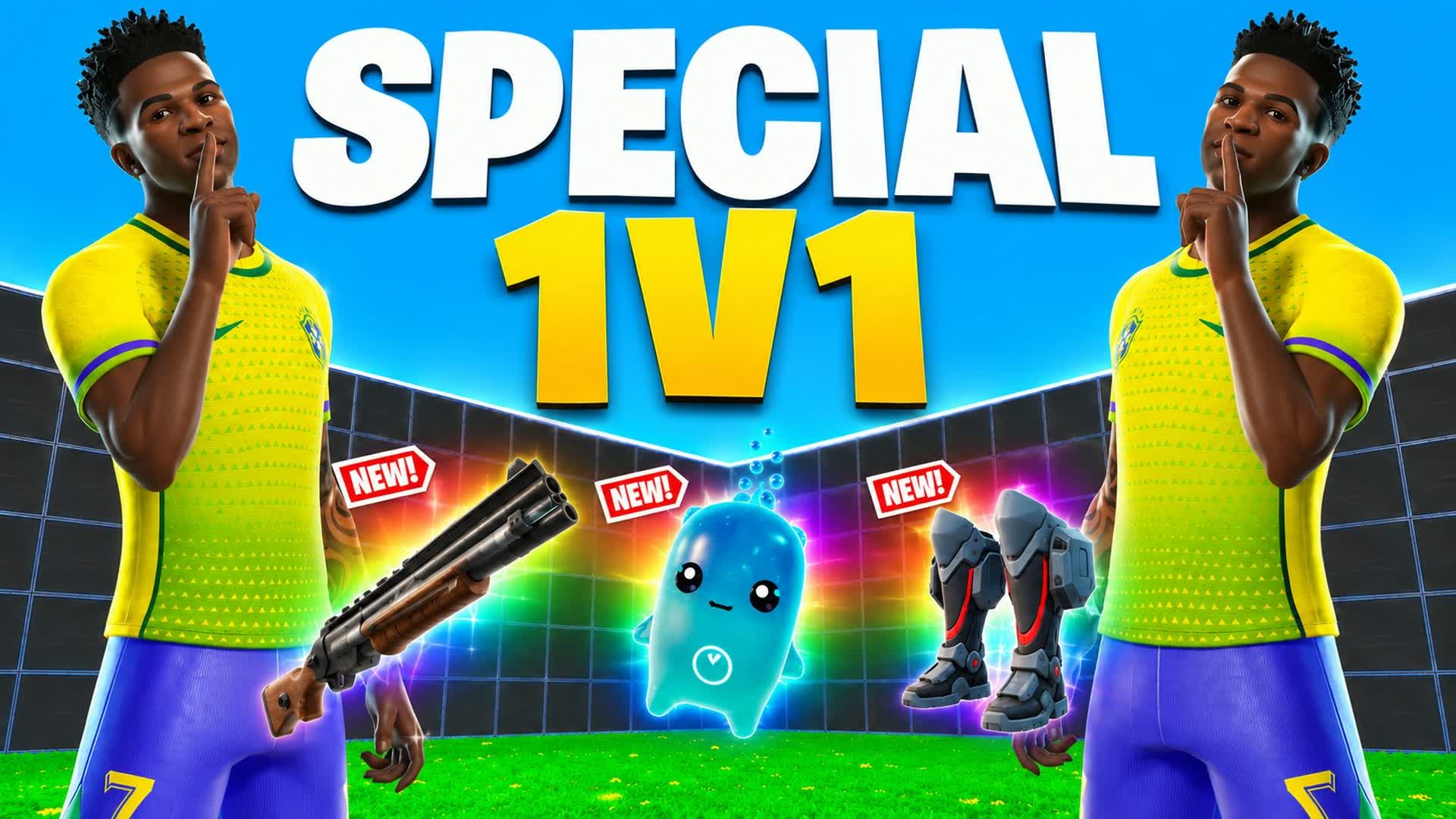 SPECIAL 1V1 FFA - ALL GUNS & RIDES β Fortnite Creative map