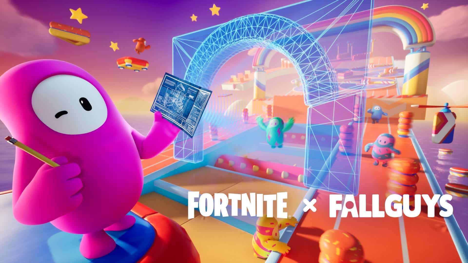 Fall guys colorful parkour — Fortnite Creative map