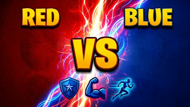 Super Power Red VS Blue🔴🔵 — Fortnite Creative map