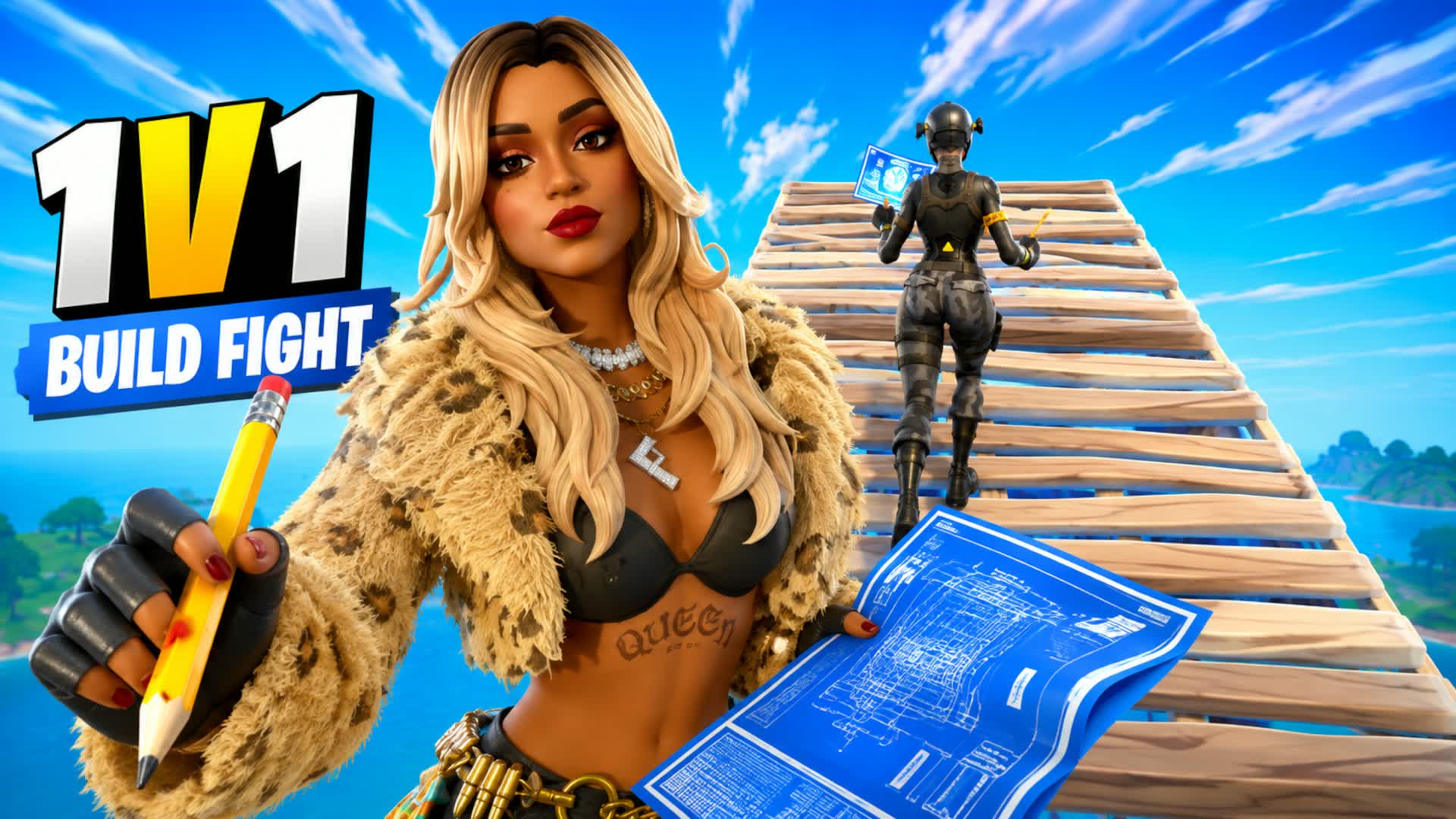 CLEAN 1V1 BUILD FIGHT — Fortnite Creative map