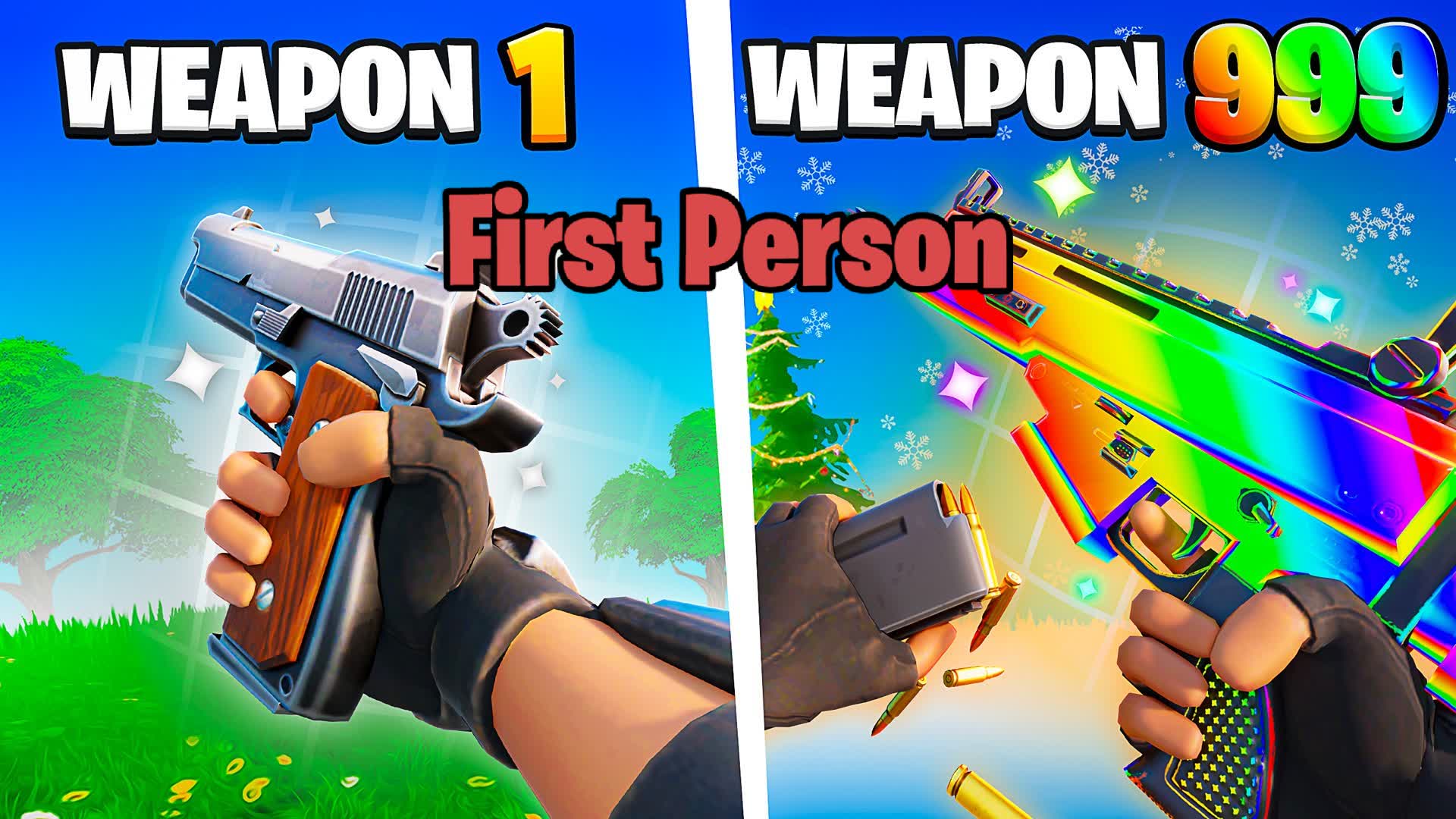 FIRST PERSON GUN GAME🎯 — Fortnite Creative map