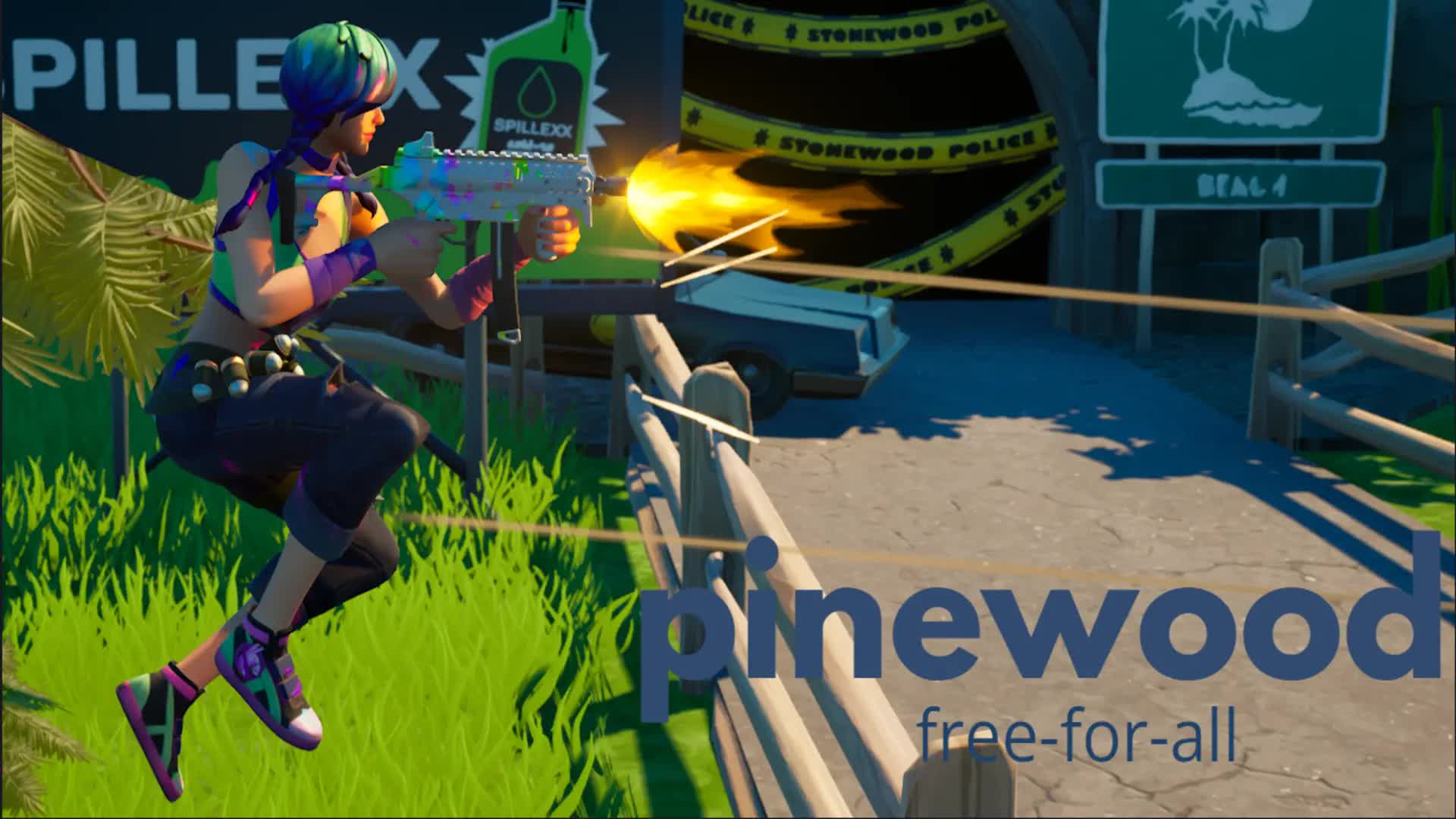 Pinewood free for all — Fortnite Creative map