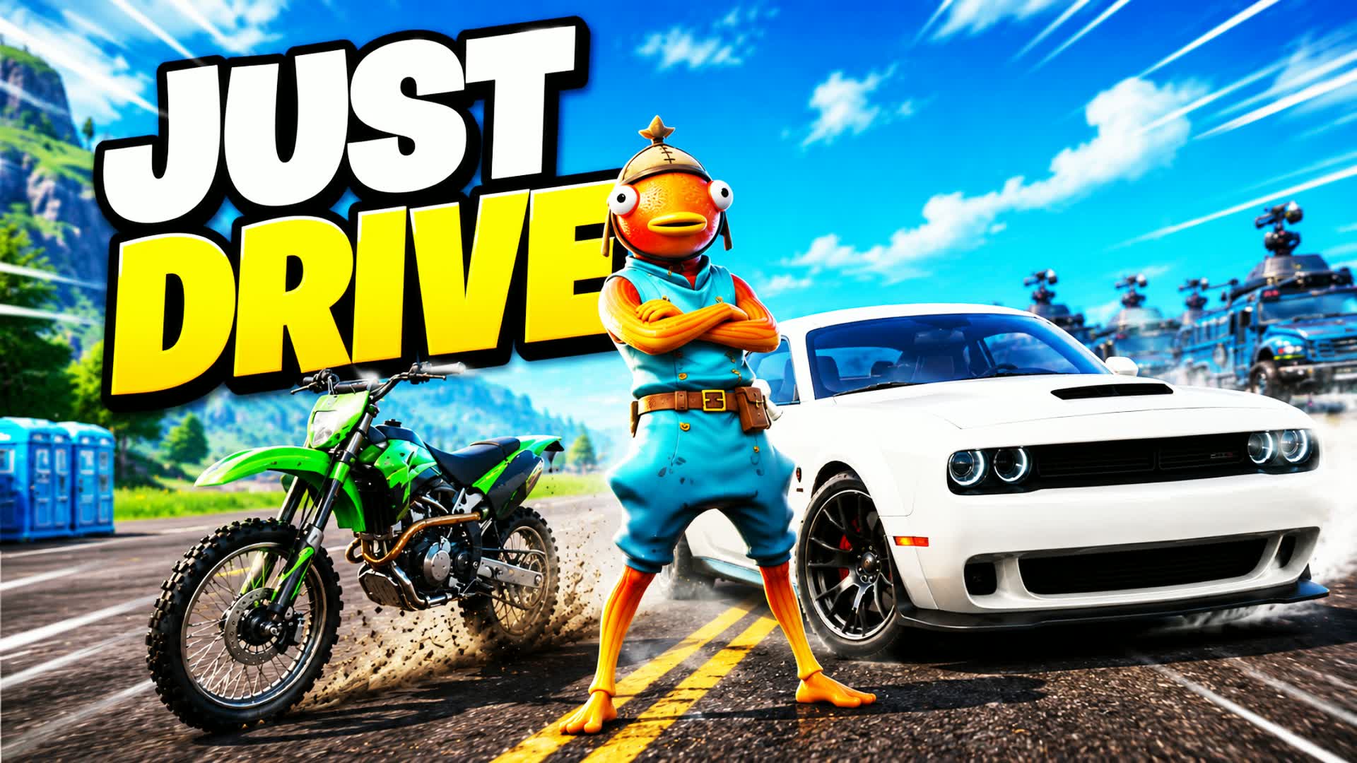 Just Drive! FFA فقط قد 🚘OPEN WORLD RP🚘 — Fortnite Creative map