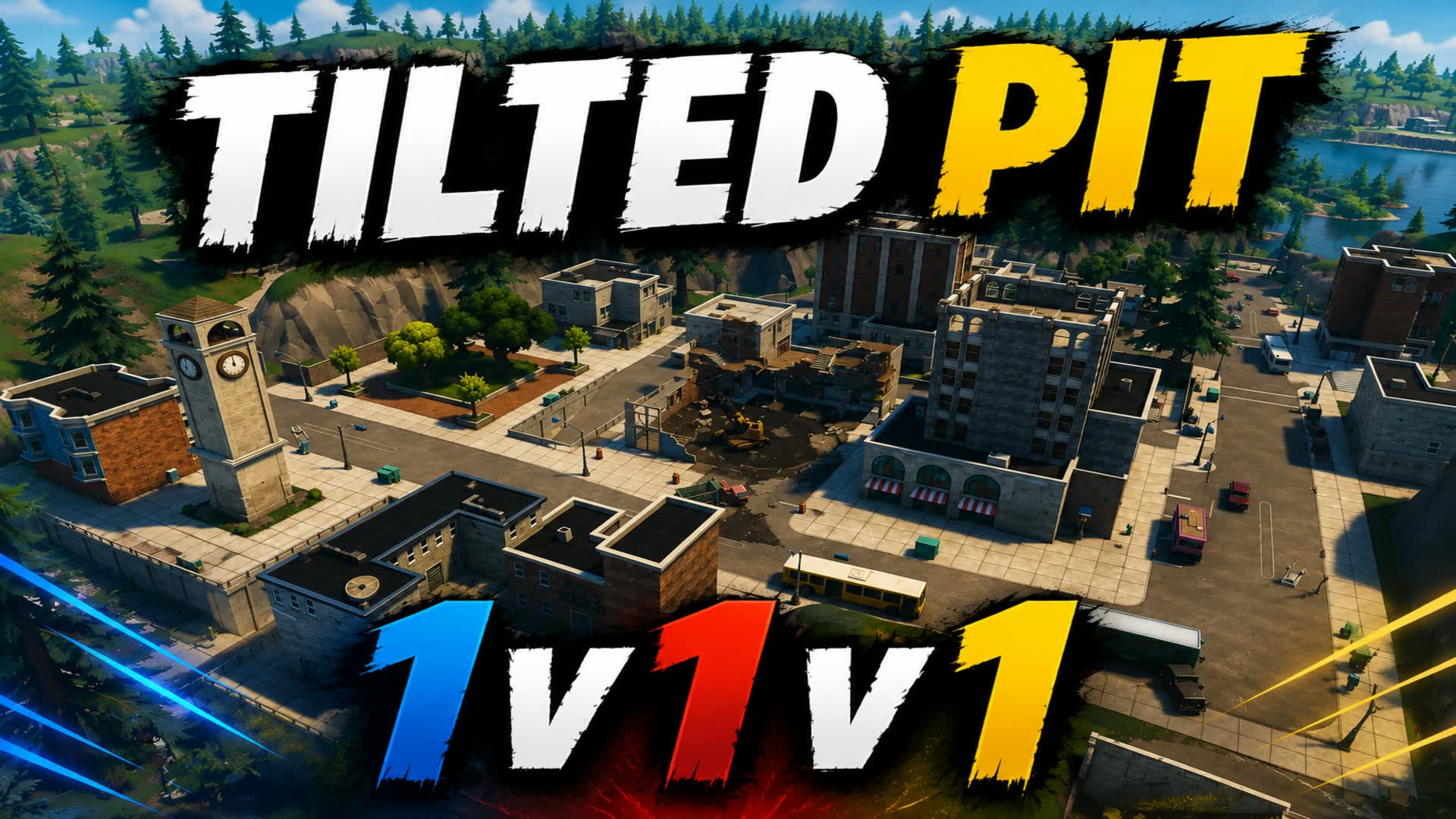 Tilted pit 1v1v1 — Fortnite Creative map