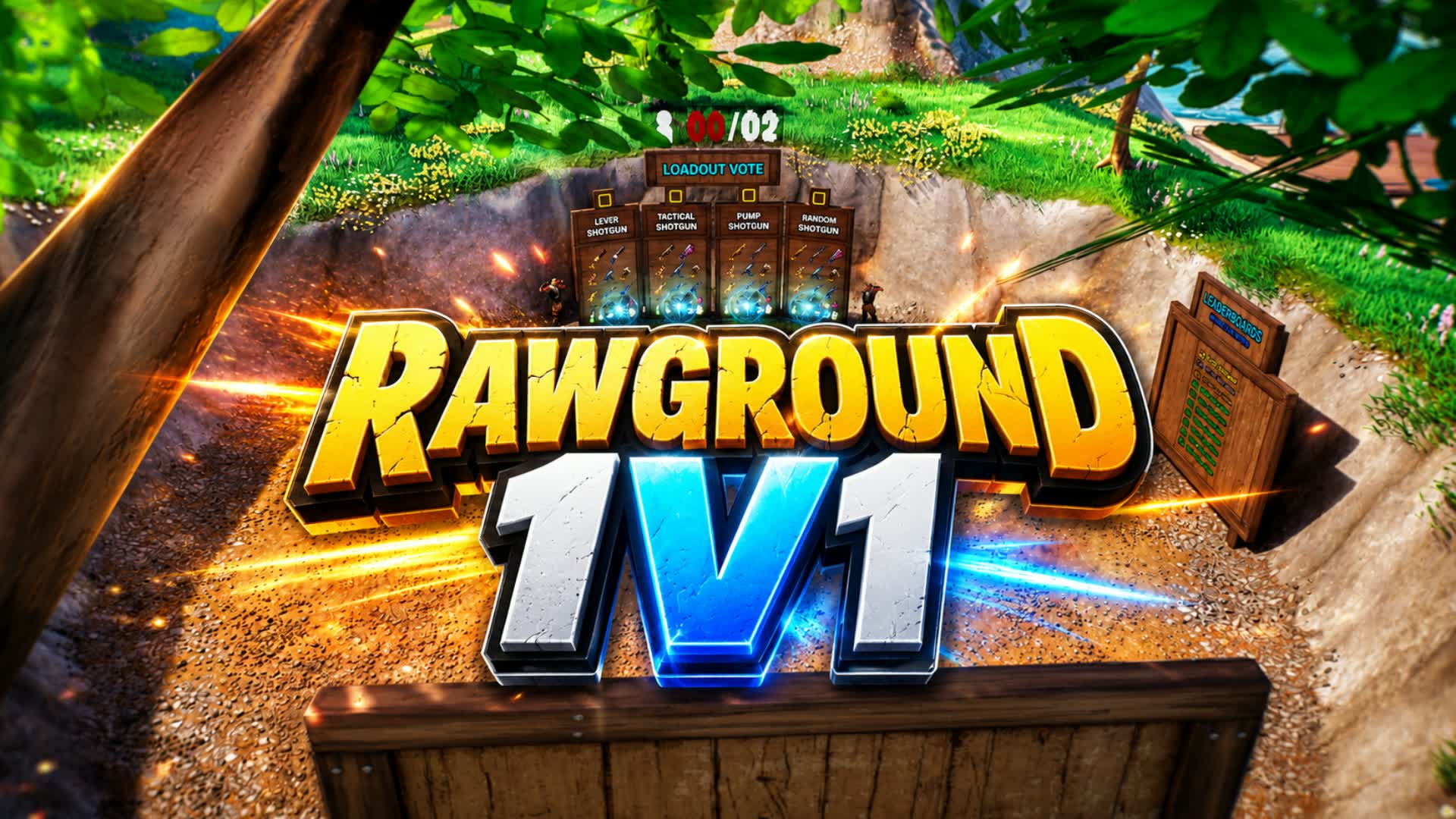 Rawground 1V1 — Fortnite Creative map