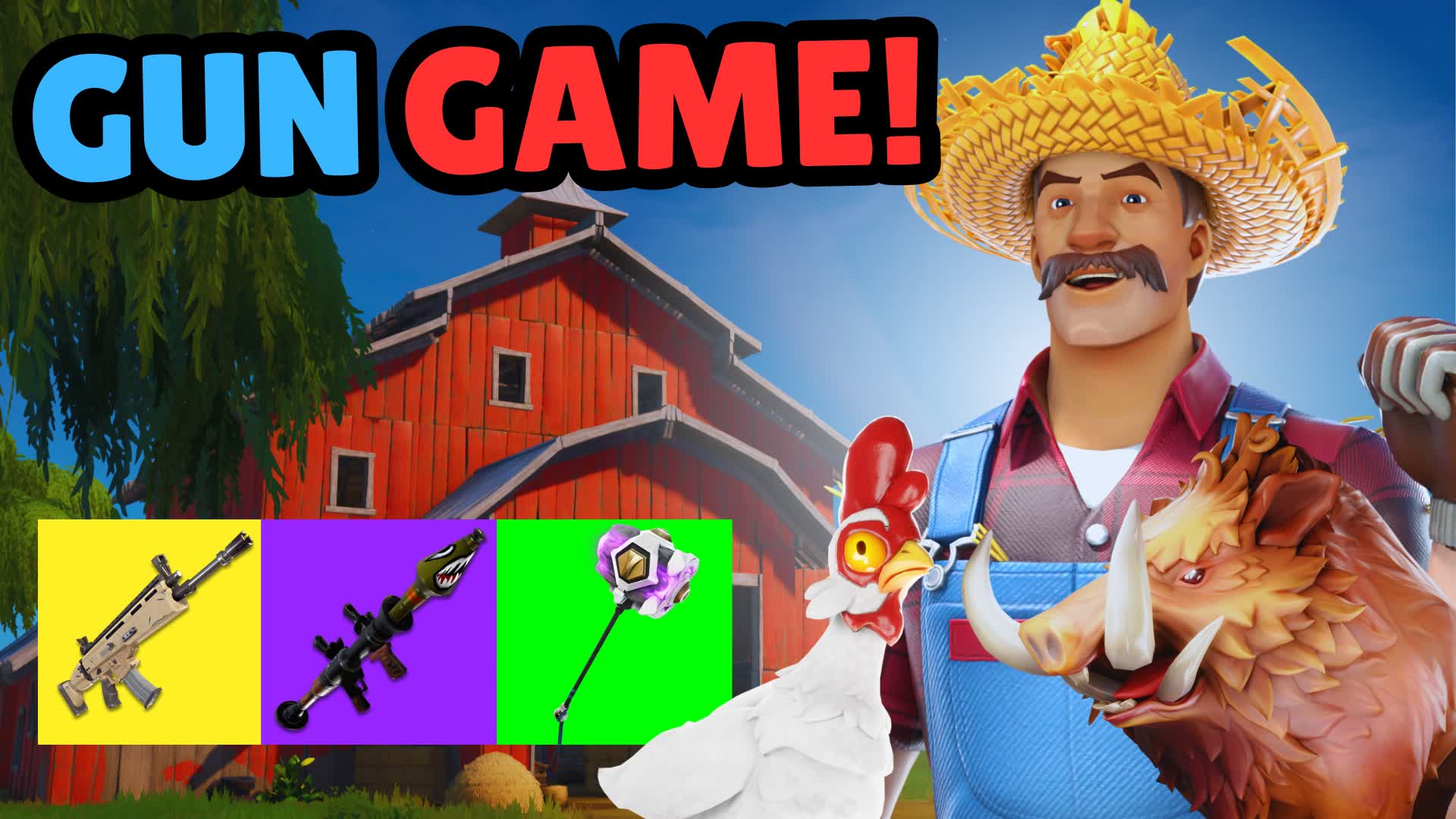🌾GUN GAME FARM 🌾 — Fortnite Creative map