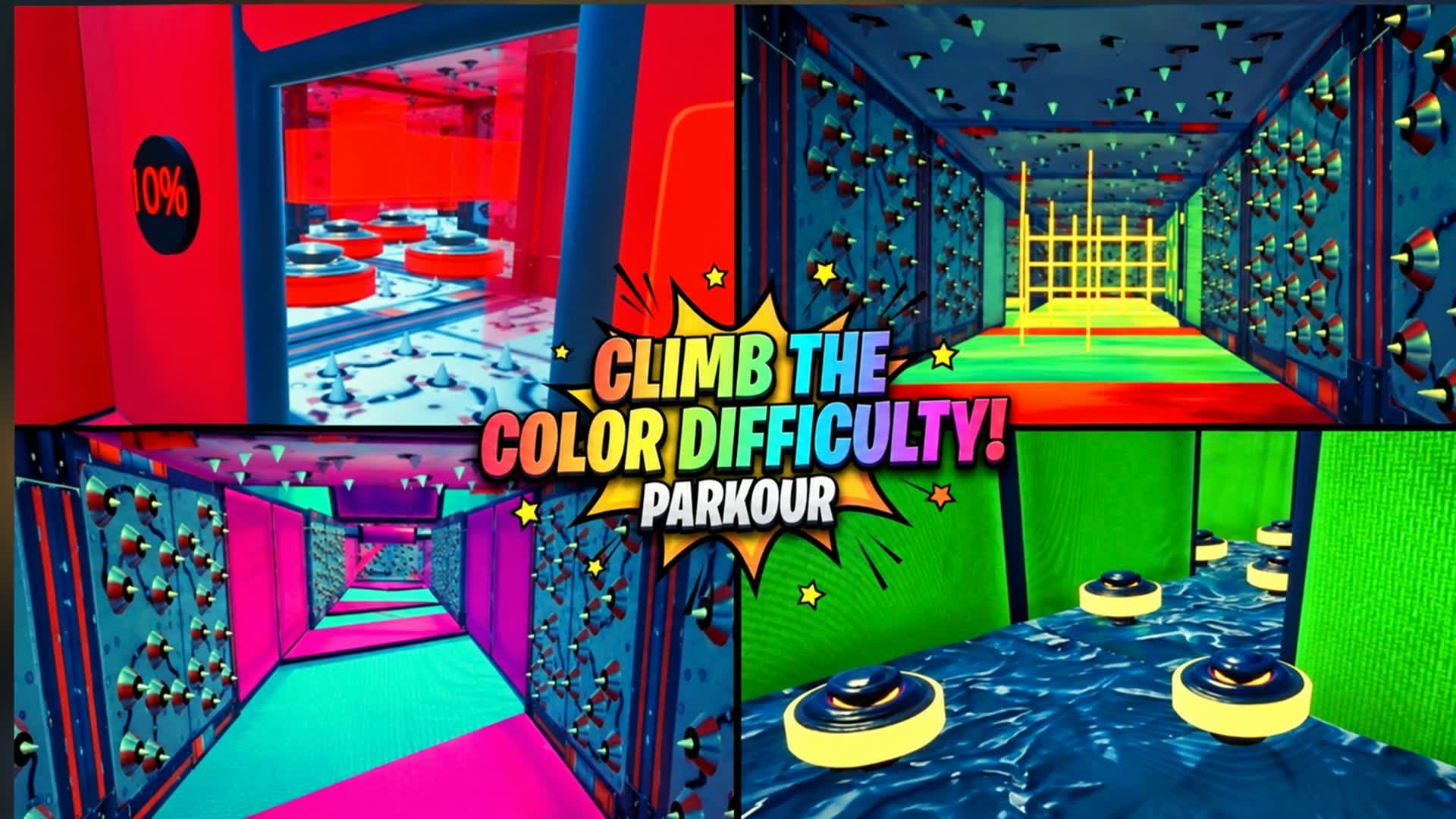 CLIMB THE COLOR DIFFICULTY! (Parkour) β Fortnite Creative map