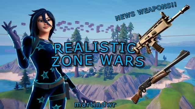 🎭50 PLAYERS ZONE WARS🎭 — Fortnite Creative map
