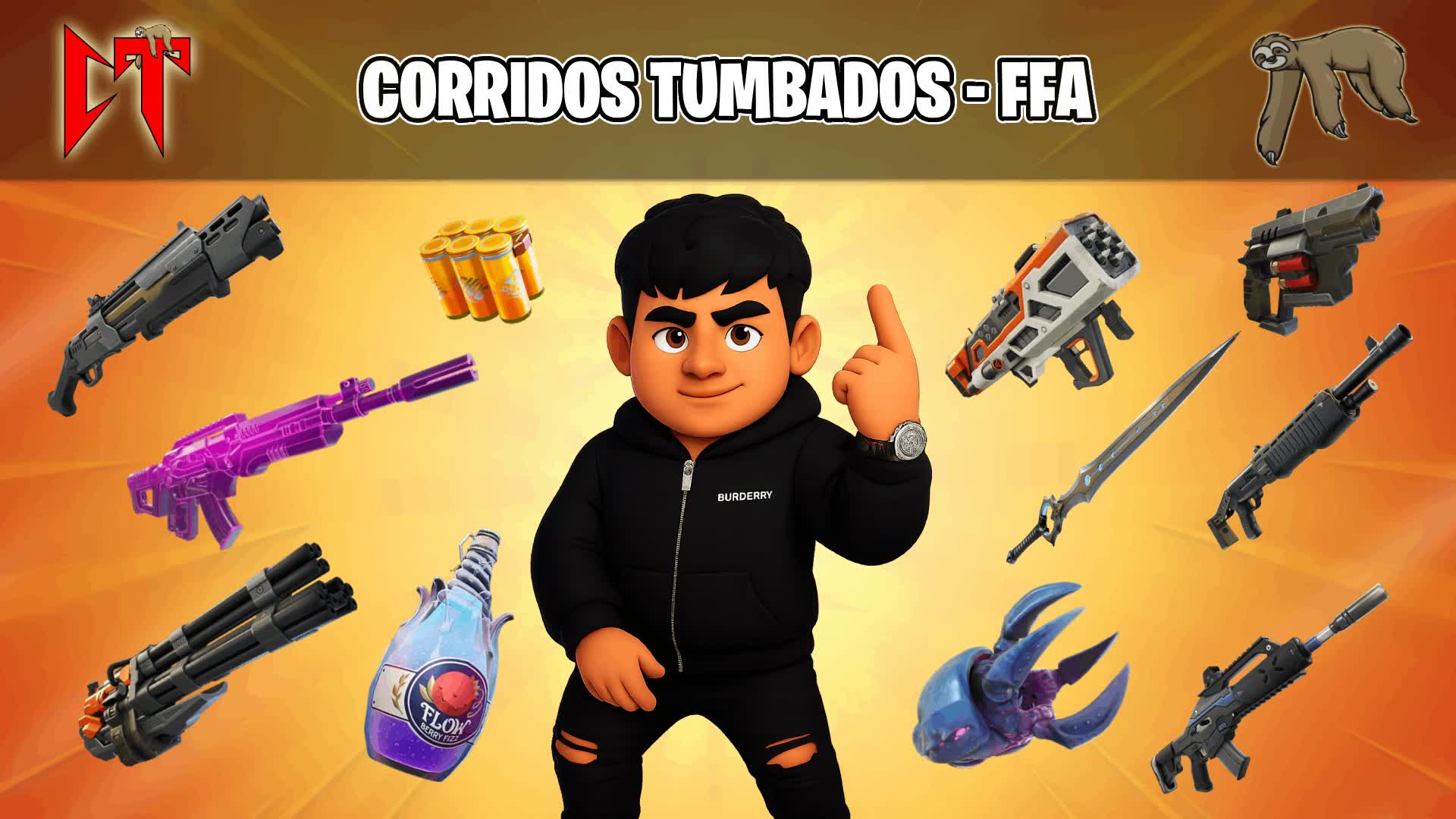 CORRIDOS TUMBADOS PIT FREE FOR ALL β Fortnite Creative map