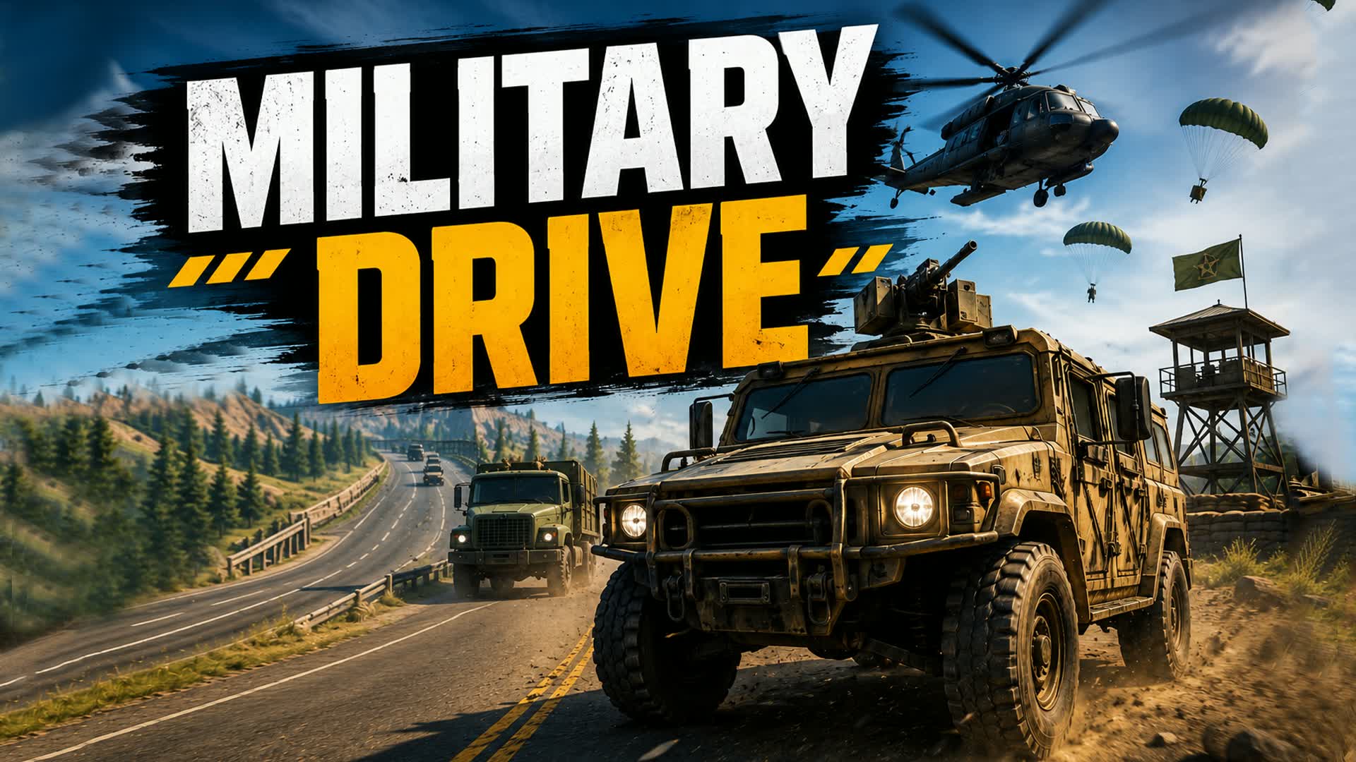 LONG MILITARY DRIVE — Fortnite Creative map