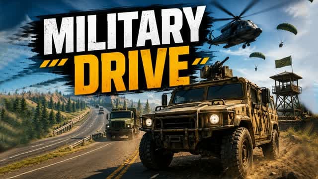 LONG MILITARY DRIVE โ Fortnite Creative map
