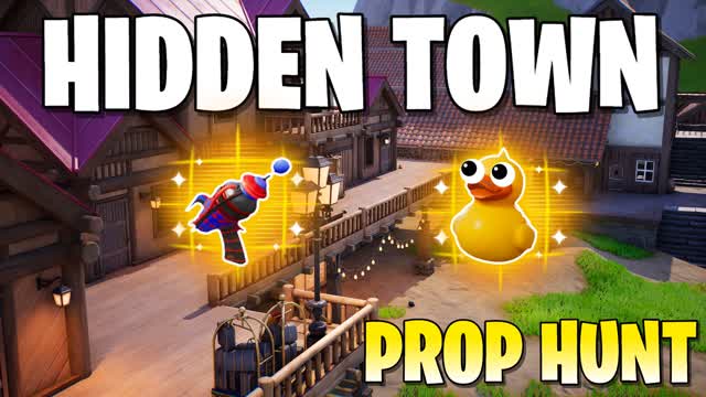ESCONDITE HIDDEN TOWN PROP HUNT — Fortnite Creative map