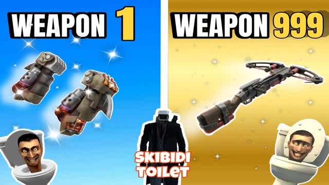 SKIBIDI WORLD 🚽 GUN GAME🔫🌟 — Fortnite Creative map