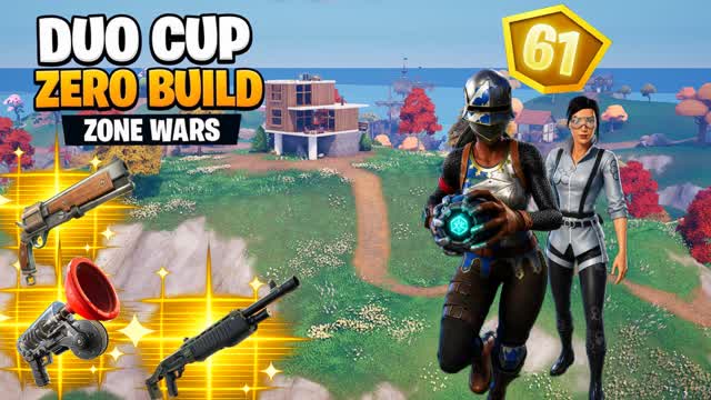 DUO CUP REALISTIC ZONE WARS ZERO BUILD — Fortnite Creative map