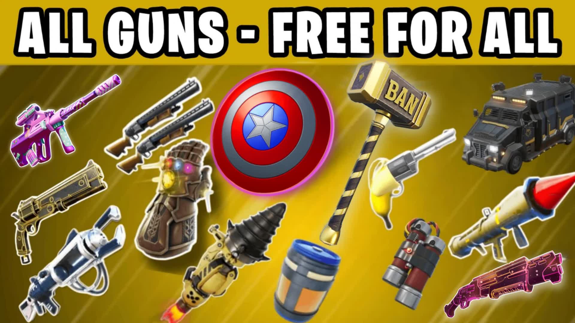 ⭐EVERY GUN - FREE FOR ALL⭐ — Fortnite Creative map
