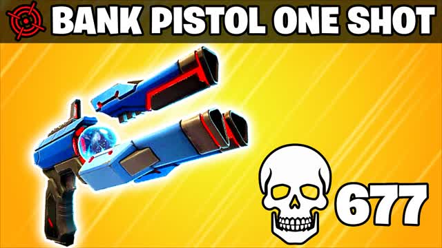 Bank Shot Pistol One Shot Tilted Towers — Fortnite Creative map