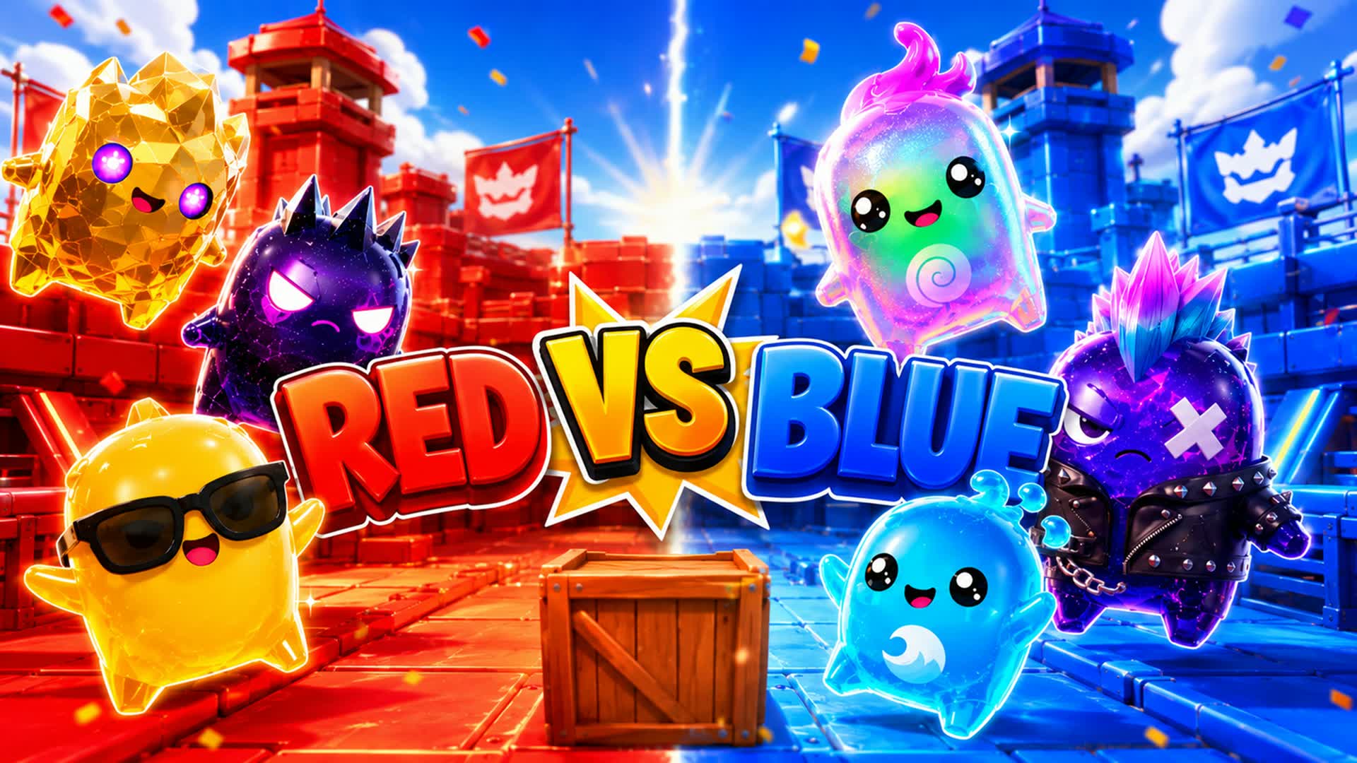 ๐ด๐ต RED vs BLUE SUPER PARTY ๐ โ Fortnite Creative map