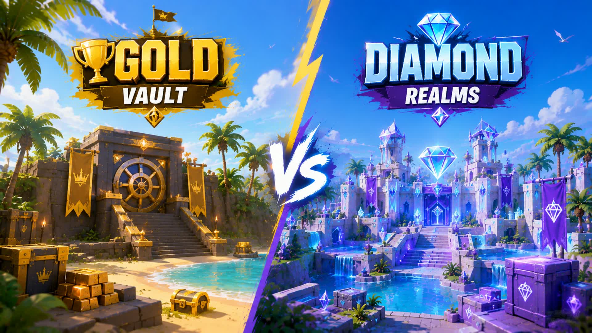 π GOLD VAULT VS DIAMOND REALMS π β Fortnite Creative map