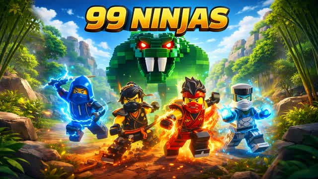 99 Ninjasใ๏ธ Free for All Survival (Bots) โ Fortnite Creative map
