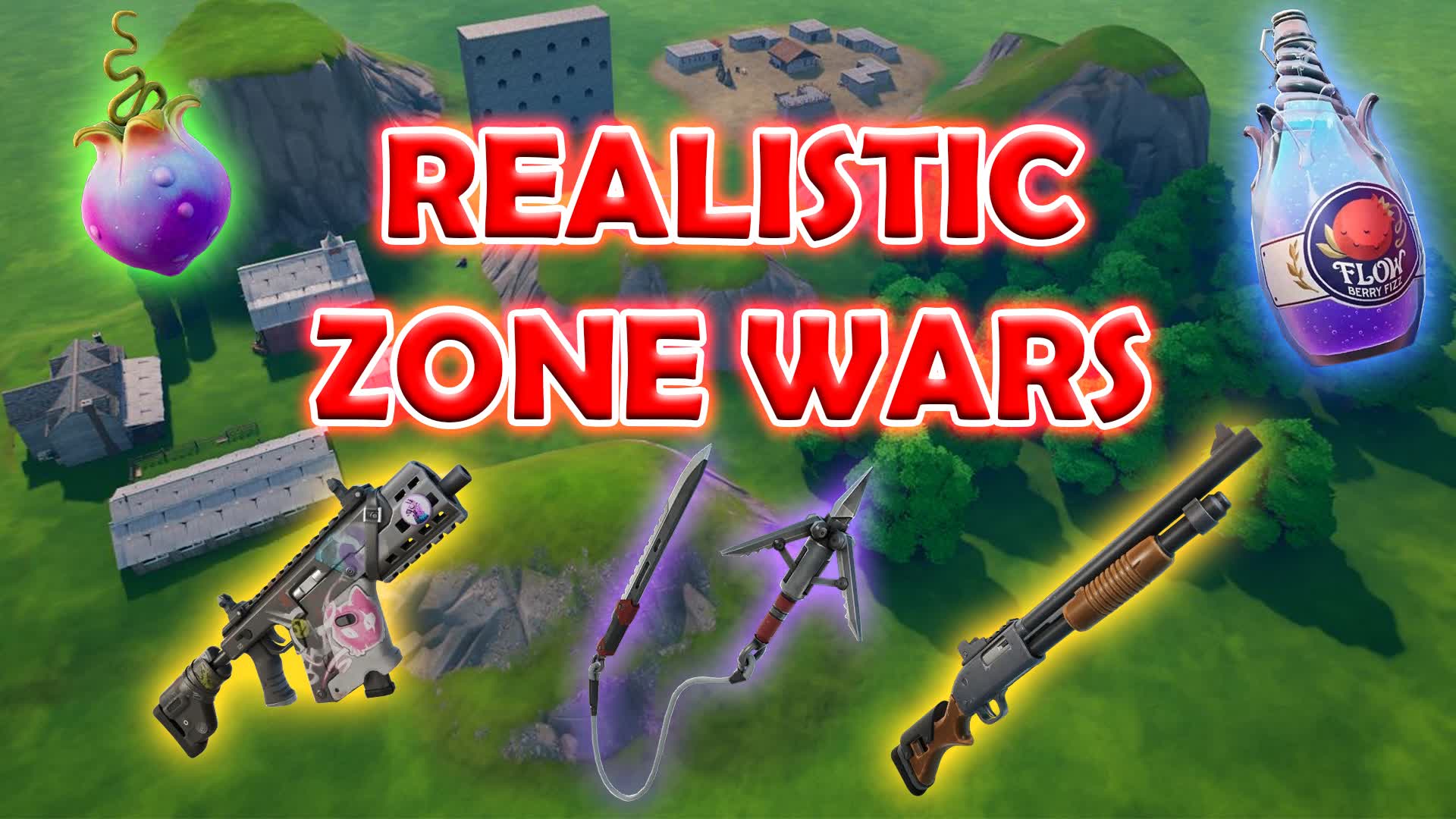 REALISTIC ZONE WARS β Fortnite Creative map
