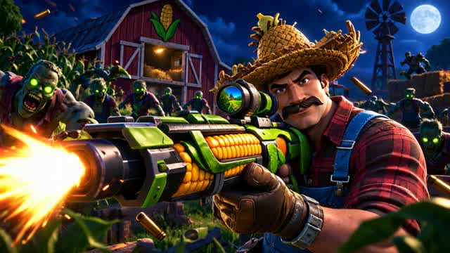 🧟 ZOMBIE FARM GUN GAME 🌽 — Fortnite Creative map