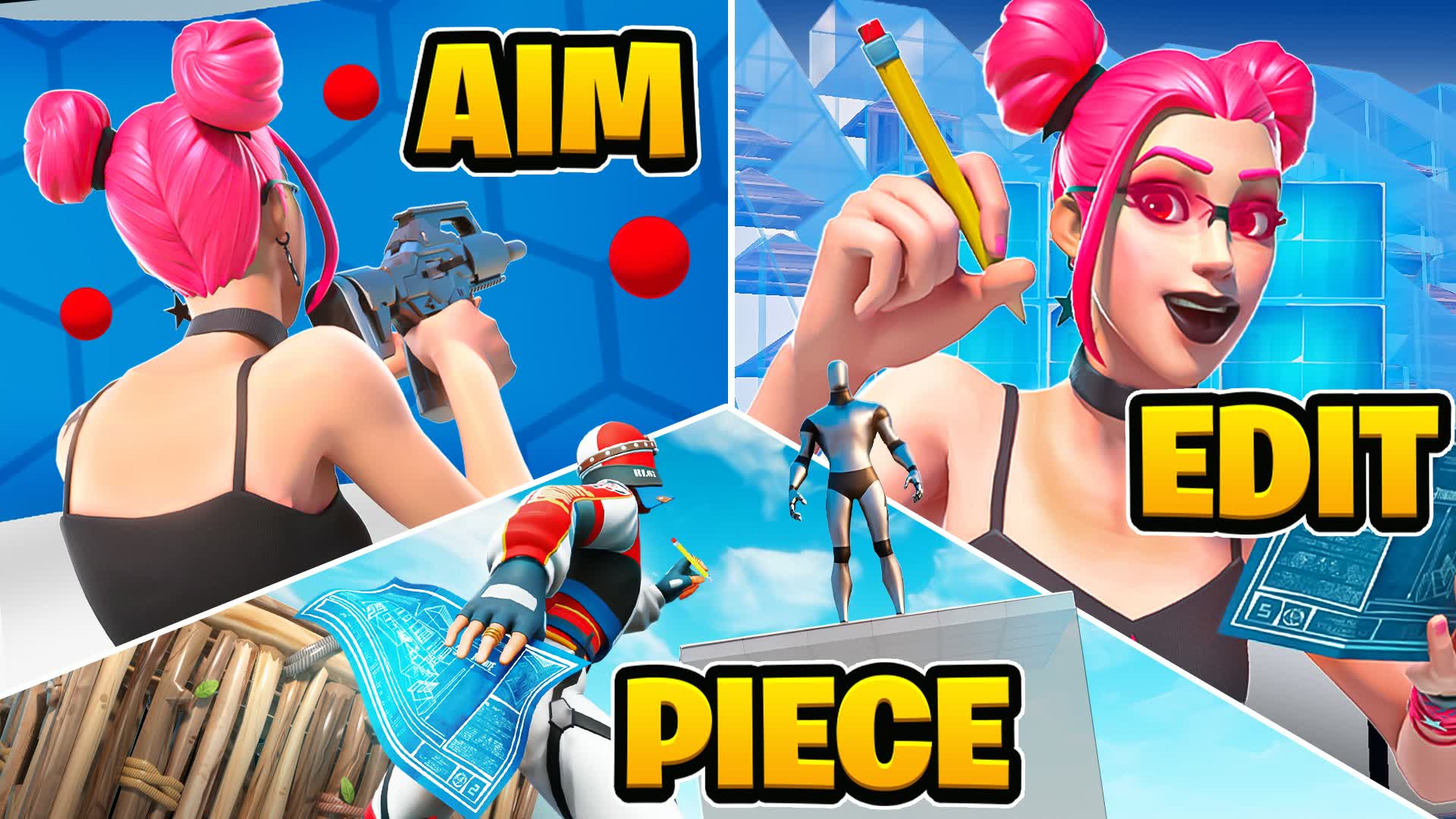 🎯Aim Edit Piece Control & 1v1🎯 — Fortnite Creative map