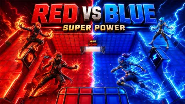 ULTIMATE RED VS BLUE HEROES — Fortnite Creative map