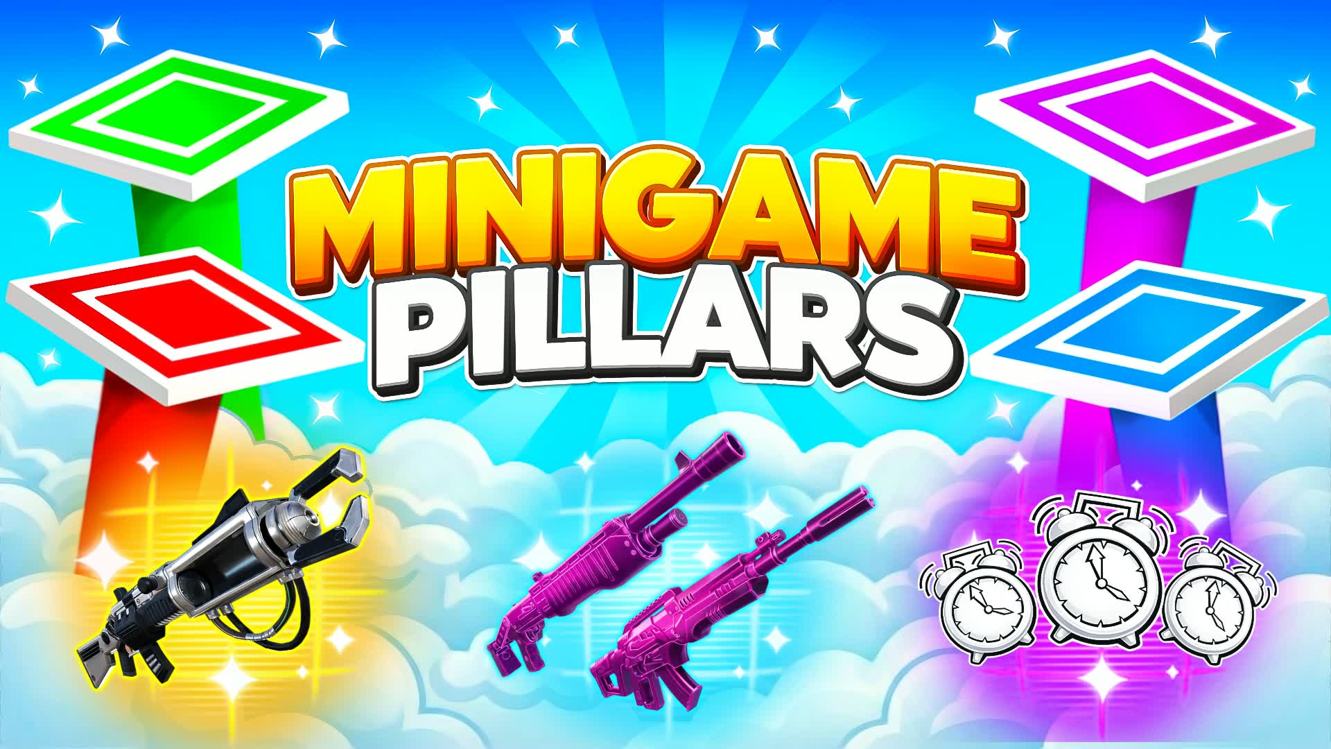 MINIGAME PILLARS 15+ MINIGAMES π β Fortnite Creative map