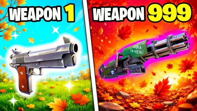 🍁AUTUMN GUN GAME 🔫 ONE SHOT 🎯 — Fortnite Creative map
