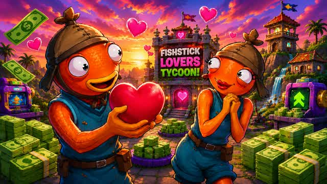 Fishstick Lovers Tycoon!💖 — Fortnite Creative map