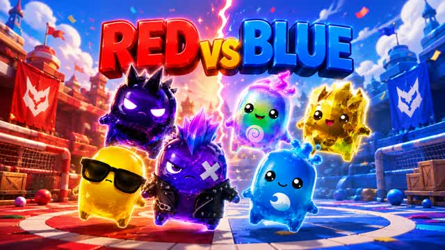 RED vs BLUE MEGA FUN TEAMSโก โ Fortnite Creative map