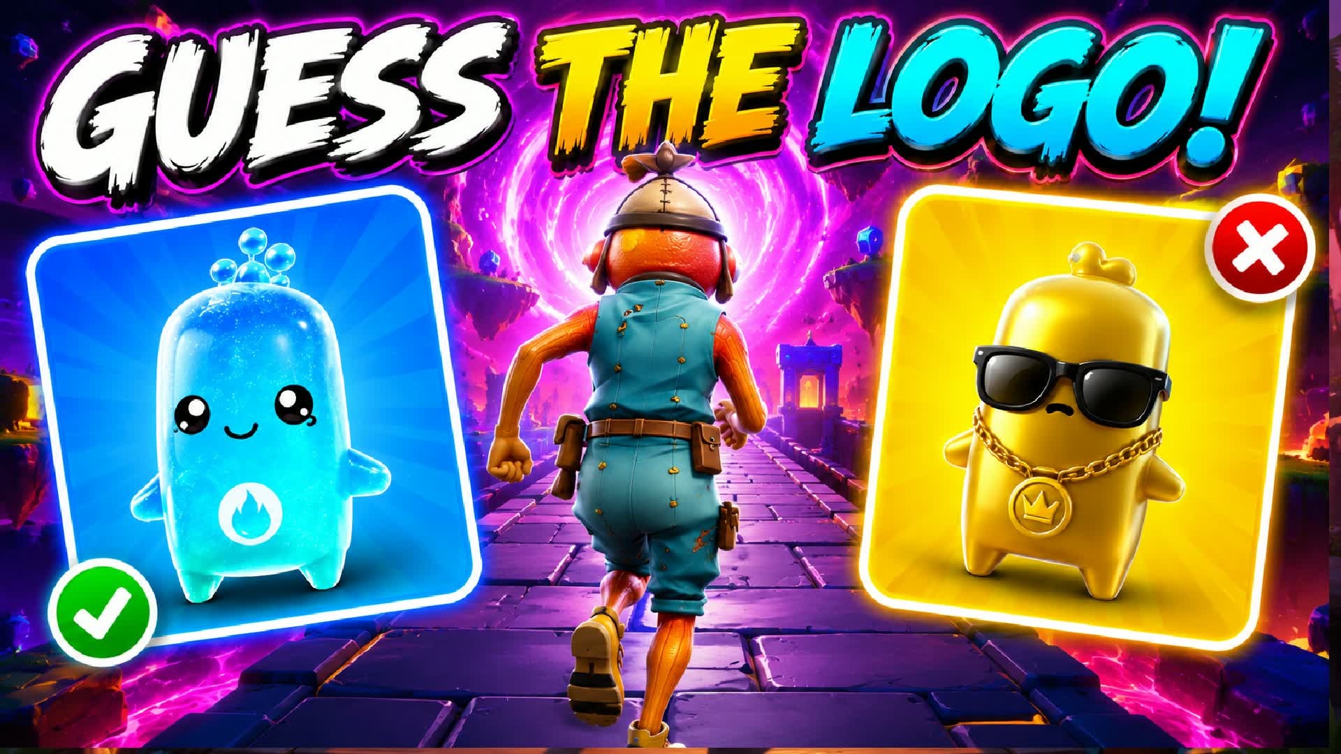 GUESS LOGO ๐ PARKOUR OBBY MINIGAME rvb โ Fortnite Creative map