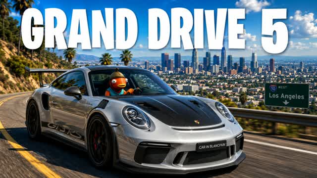 🚗GRAND DRIVE 5 🌄 FFA⭐️ — Fortnite Creative map