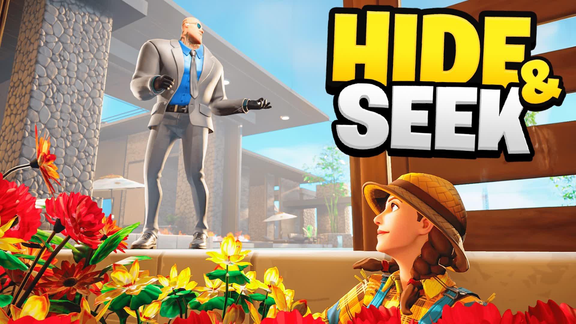 🏠MANSION HIDE AND SEEK (Updated!) — Fortnite Creative map