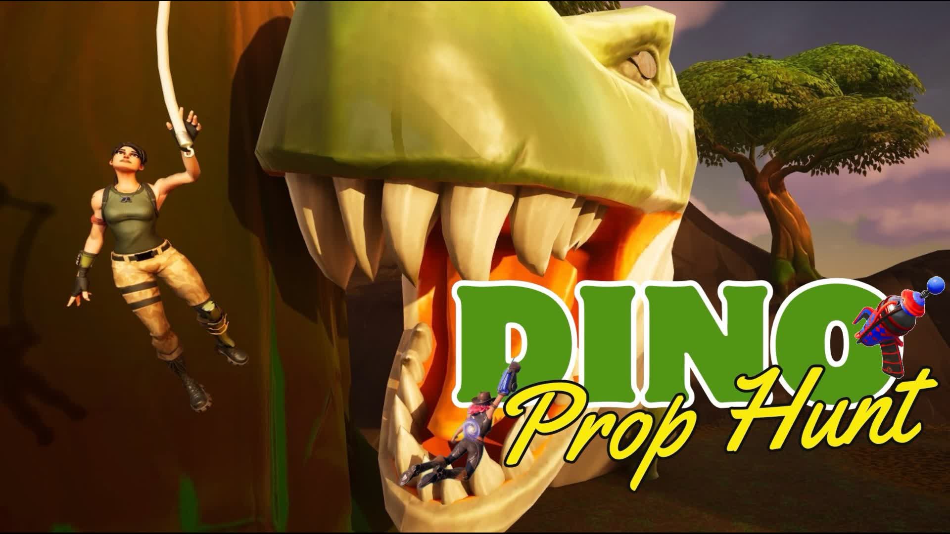DINO PROP HUNT NEW UPDATE — Fortnite Creative map