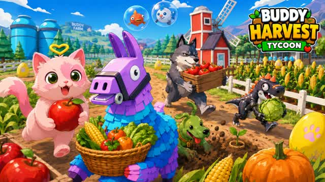 🐶BUDDY HARVEST TYCOON🐈 — Fortnite Creative map