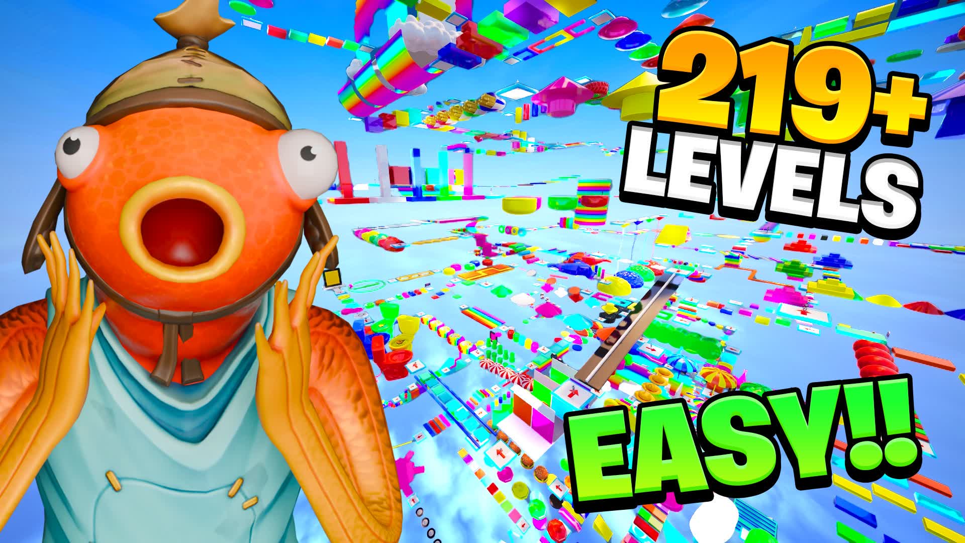⭐FUNNY EASY 219+ LEVEL PARKOUR!⭐ — Fortnite Creative map