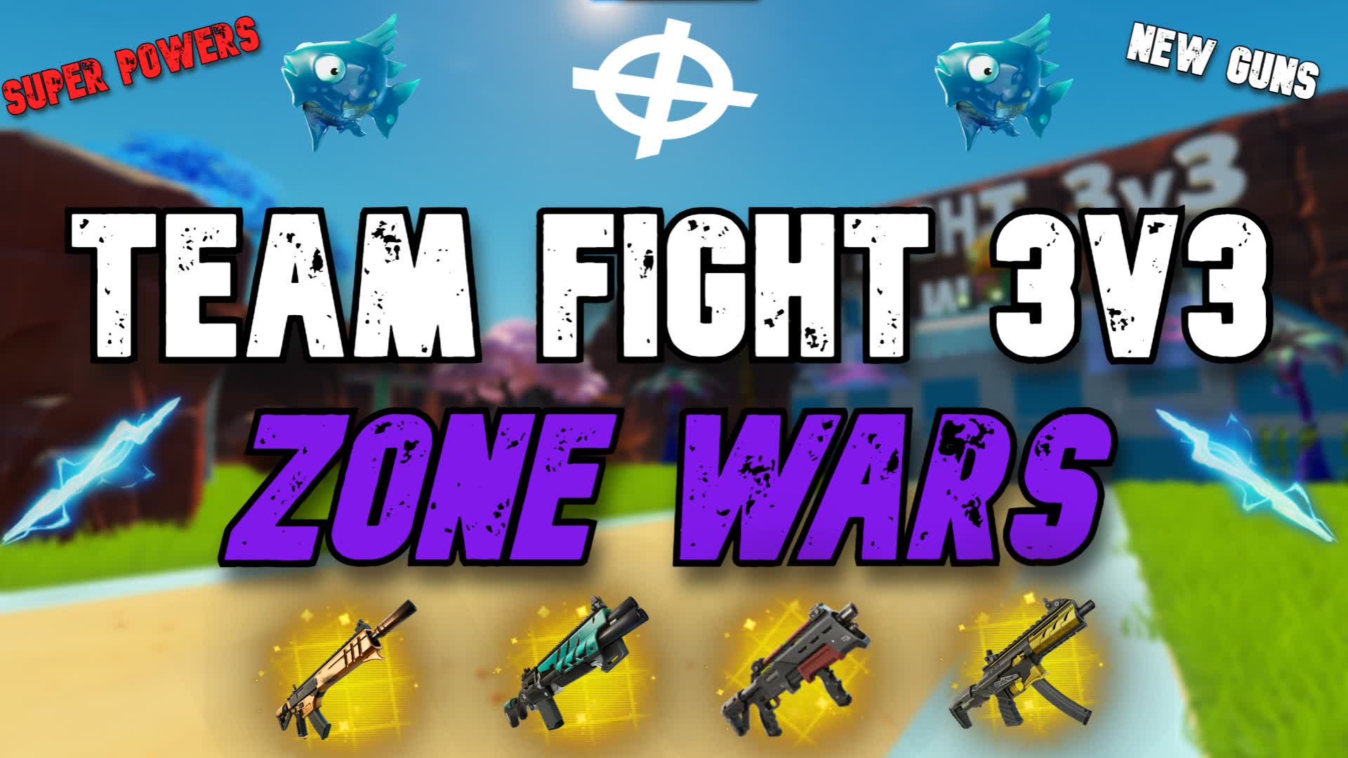 Zone Wars 3v3 *New Weapons* — Fortnite Creative map