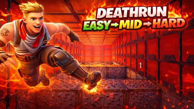 3 STAGES Deathrun (Easy → Medium → Hard) — Fortnite Creative map